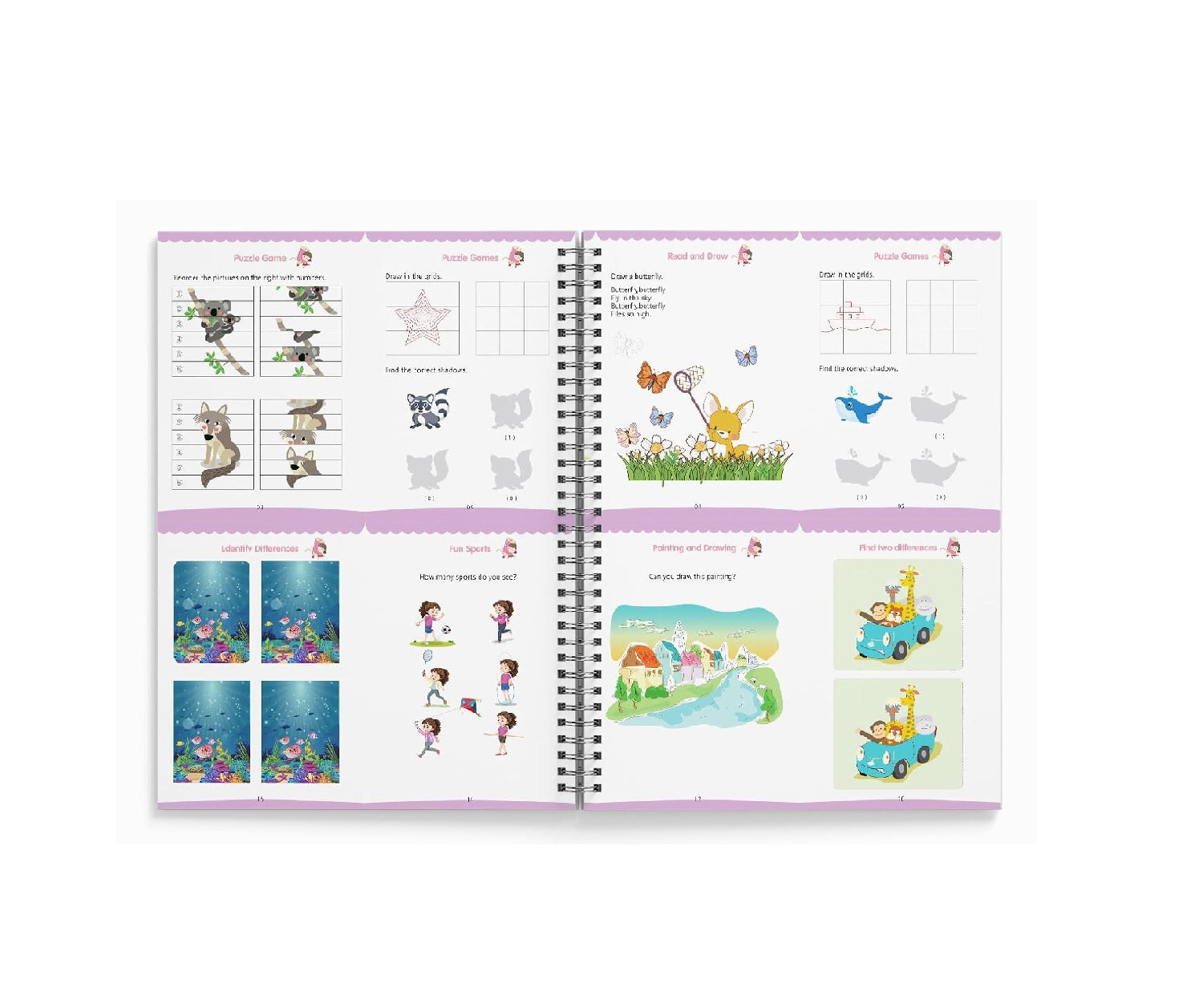 Wonder Magic – Pack of 4 Books Interactive Learning Set: Maths, Drawing, Numbers & Alphabet