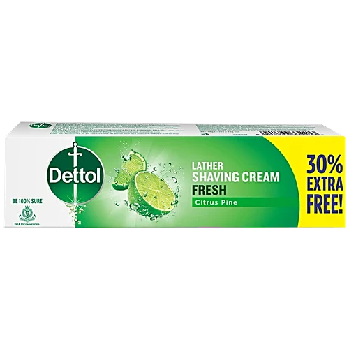 Dettol lather shaving cream 60g+18gfree:78gram