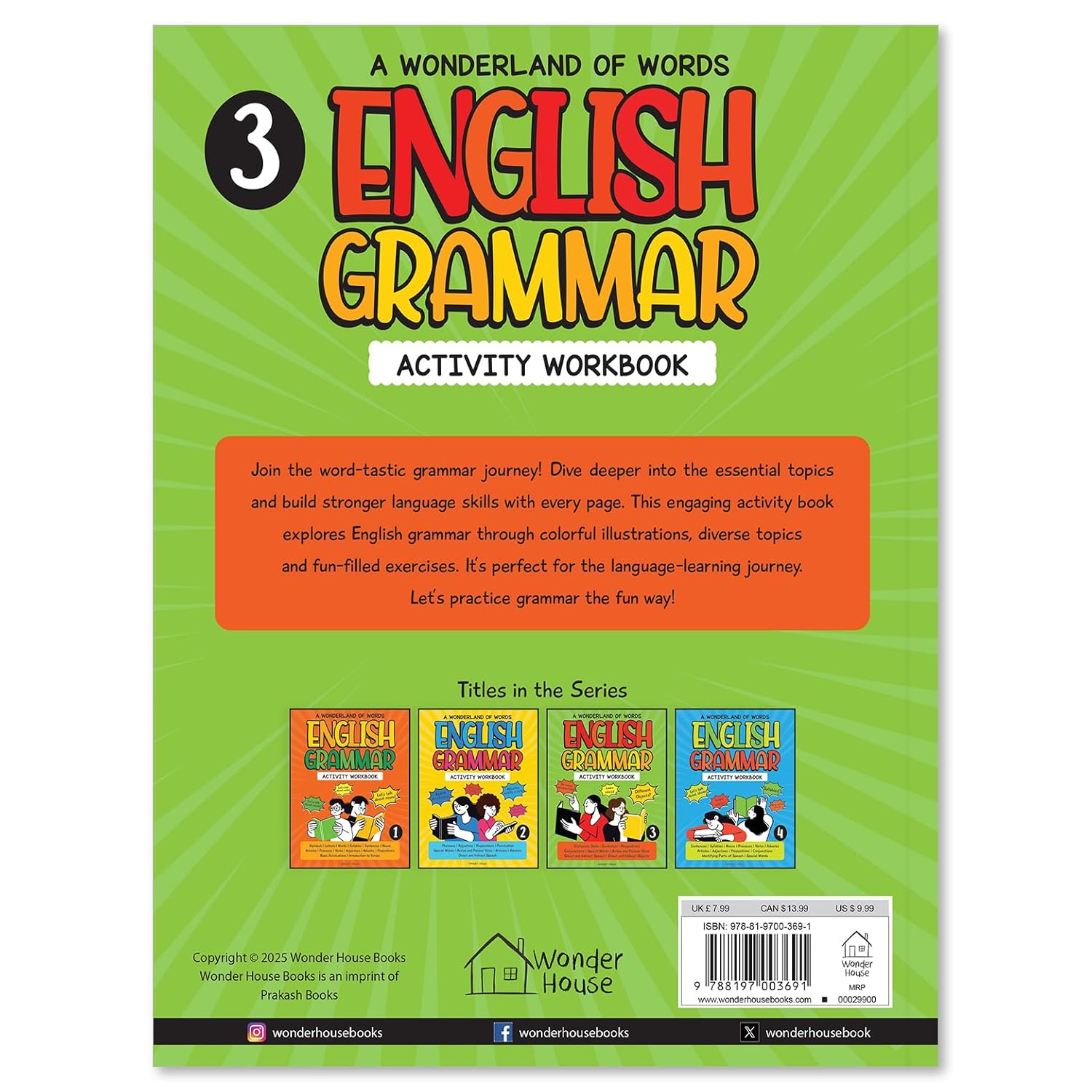 A Wonderland Of Words: English Grammar - Level 3 Activity Workbook Paperback
