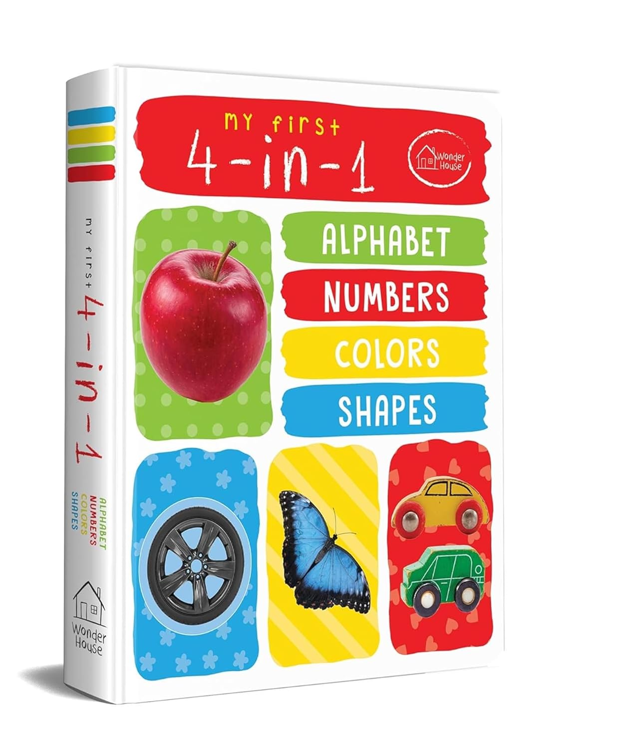 My First 4 in 1: Alphabet, Numbers, Colours, Shapes | Padded Board Book for Kids | Hardcover