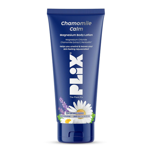PLIX - THE PLANT FIX Chamomile Calm Magnesium Body Lotion | 10% Magnesium Chloride | Chamomile Extract | Lavender Oil | Helps Relax Tired Muscles | For Men & Women