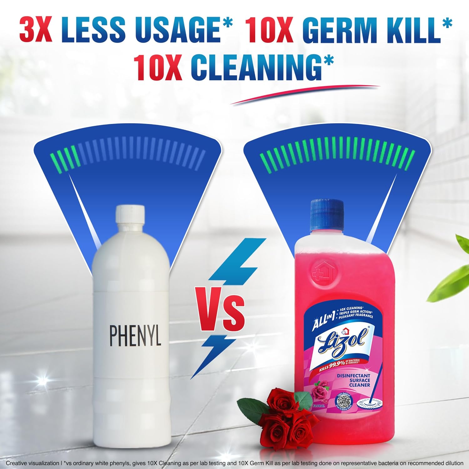 Lizol Disinfectant Surface & Floor Cleaner Liquid, Floral - 500 ml