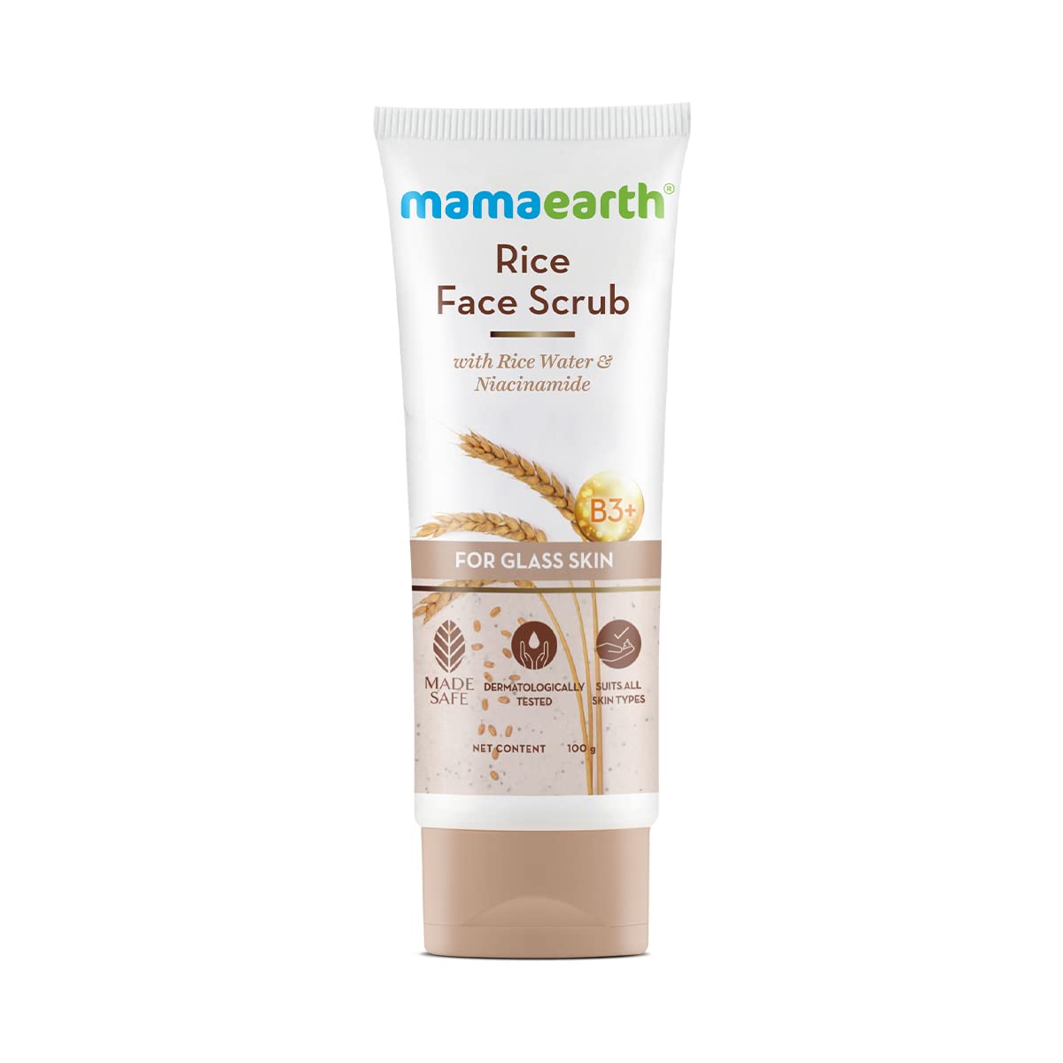 Mamaearth Rice Face Scrub With Rice Water & Niacinamide - 100 gm