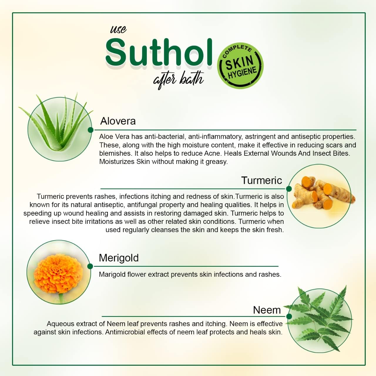 Boroline Suthol Fresh Active Antiseptic Disinfection Liquid 200 ML, Suthol Neem Antiseptic 200 ML & Active Chandan Antiseptic Liquid 200 ML (Pack of 3)
