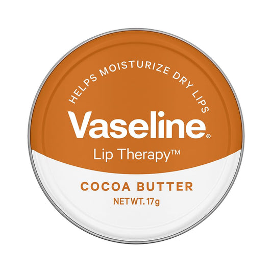 Vaseline Lip Tins Cocoa Butter, 17g | Infused with Cocoa Butter for Hydration & Glossy Shine Softline