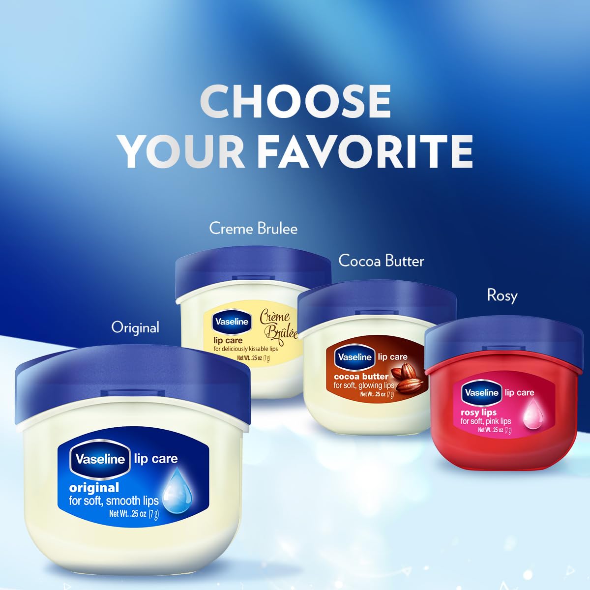 Vaseline Lip Therapy Crème Brûlée | Flavoured Balm for Smooth & Kissable Lips | 72Hr Moisturization | Sweet Dessert Fragrance | 7g