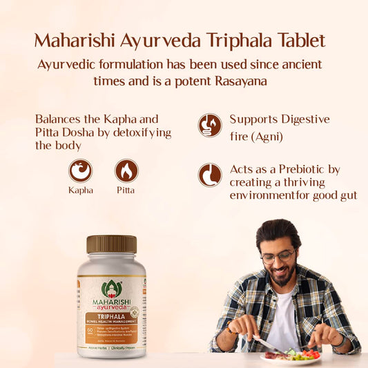 Maharishi Ayurveda Triphala – 60 Tablets For Healthy Digestion, Bowel Wellness | Constipation