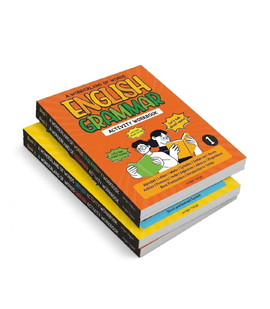 A Wonderland Of Words: English Grammar - Level 1, Level 2, Level 3 and Level 4 Activity Workbook  Combo Paperback