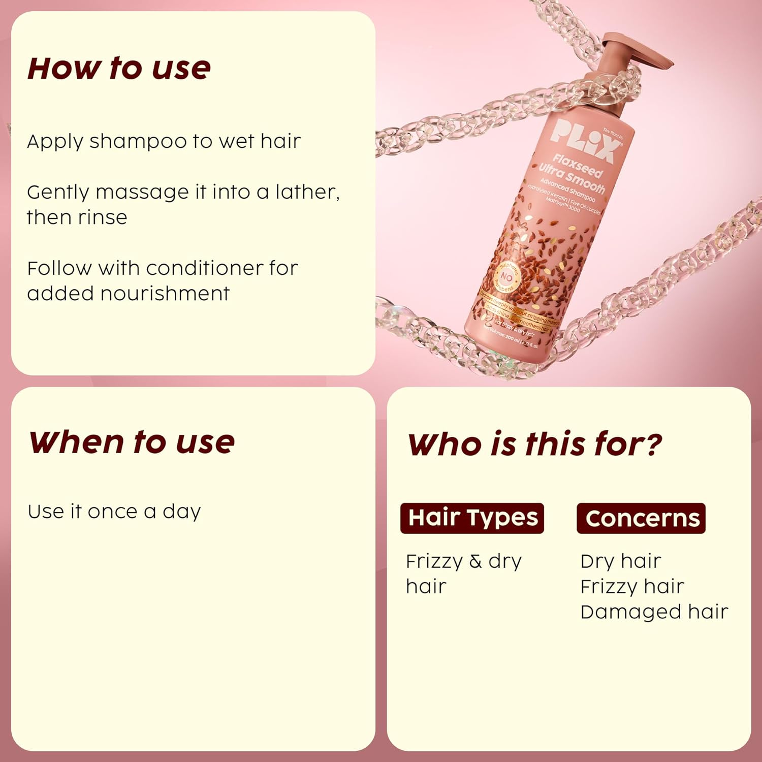 PLIX - THE PLANT FIX Flaxseed Freeze Hair Treatment (Shampoo)