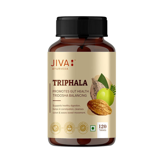 Jiva Ayurveda Triphala Ayurvedic (120 Tablets) For bowel movement, eye and hair related problems