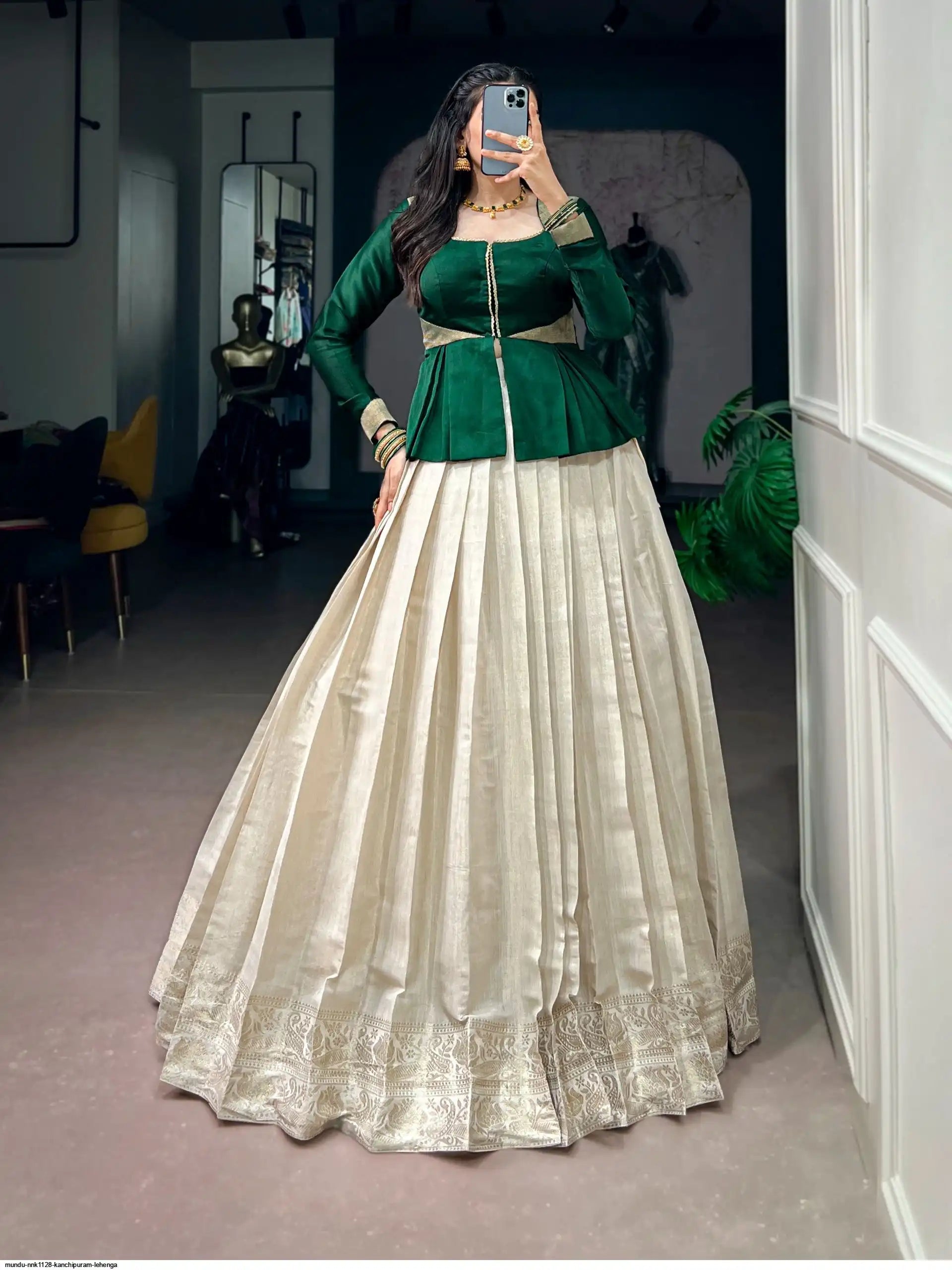 MUNDU NNK1128 KANCHIPURAM LEHENGA
