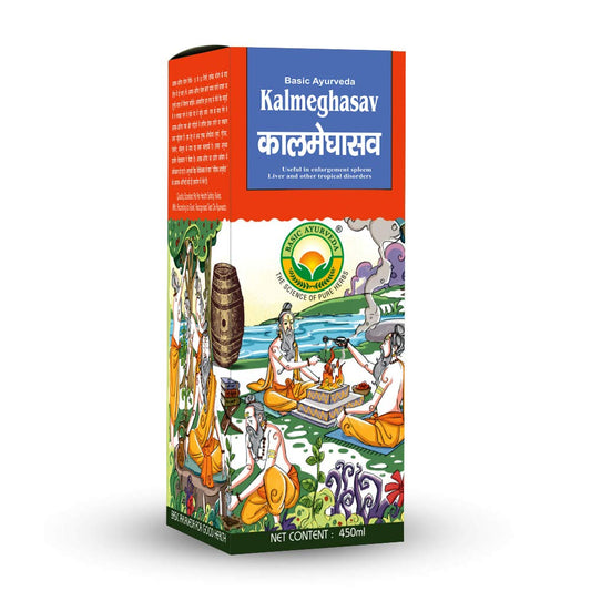 Basic Ayurveda Kalmeghasav 450 ml For digestion, liver and gallbladder, pimples, respiratory system
