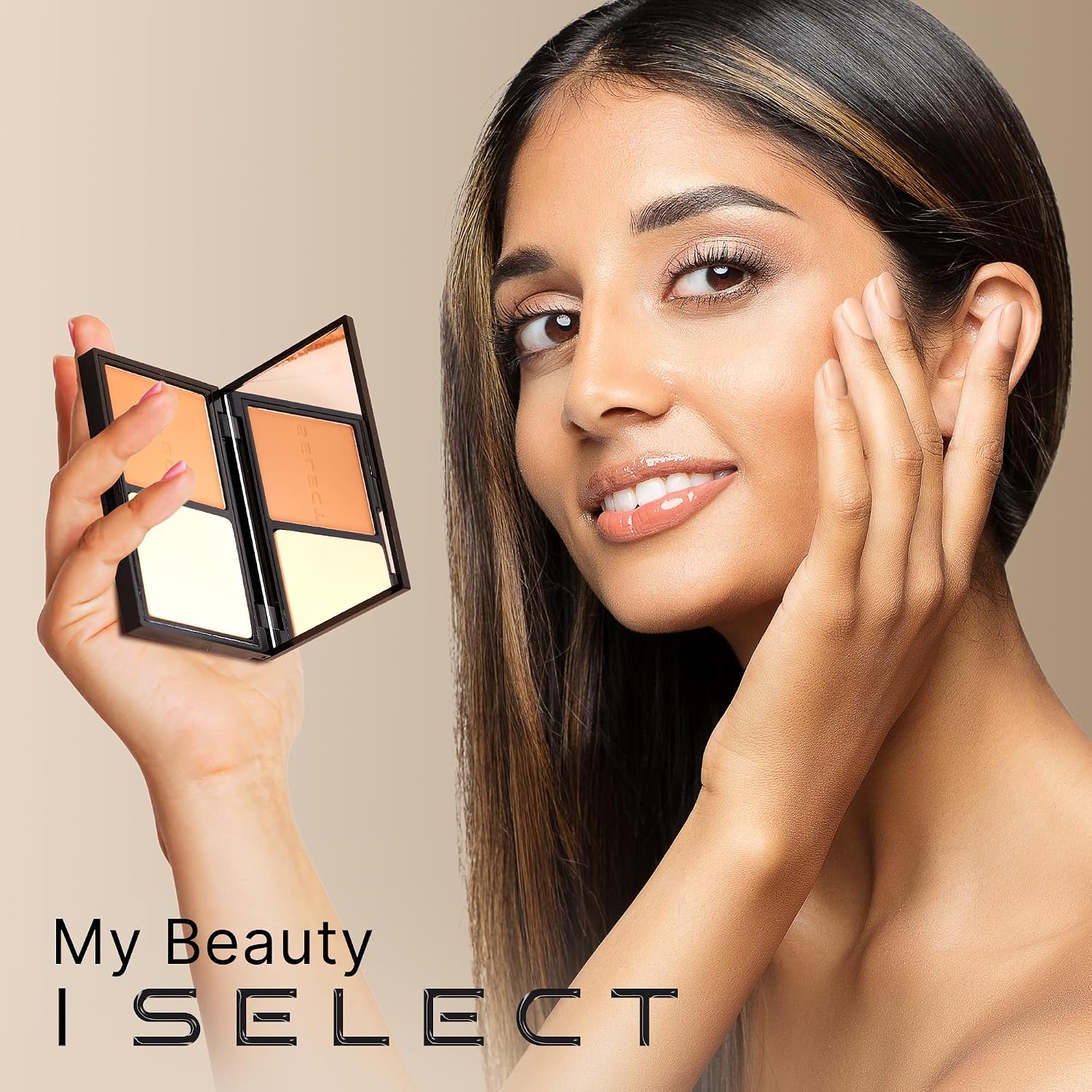 SWISS BEAUTY Matte All Select High On Cover Powder Foundation With Sponge | Waterproof & Oil Controlling | 16-Hour Wear | Shade 04 Nautral Buff, 5.5G