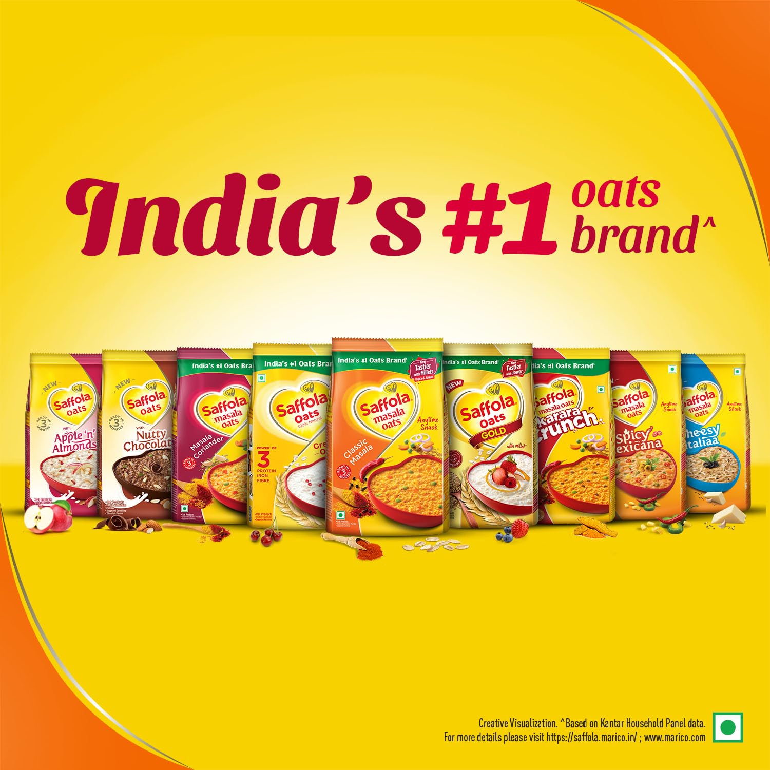 Saffola Masala Oats|38g| Classic Masala | Tasty, Anytime Snack | Ready in 3 mins | Millets Goodness- with Bajra & Jowar | No maida , No added preservatives | helps manage weight