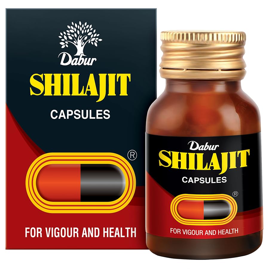 Dabur Ayurvedic Shilajeet Regular (30caps) improve the body’s immunity Boosts memory and strength
