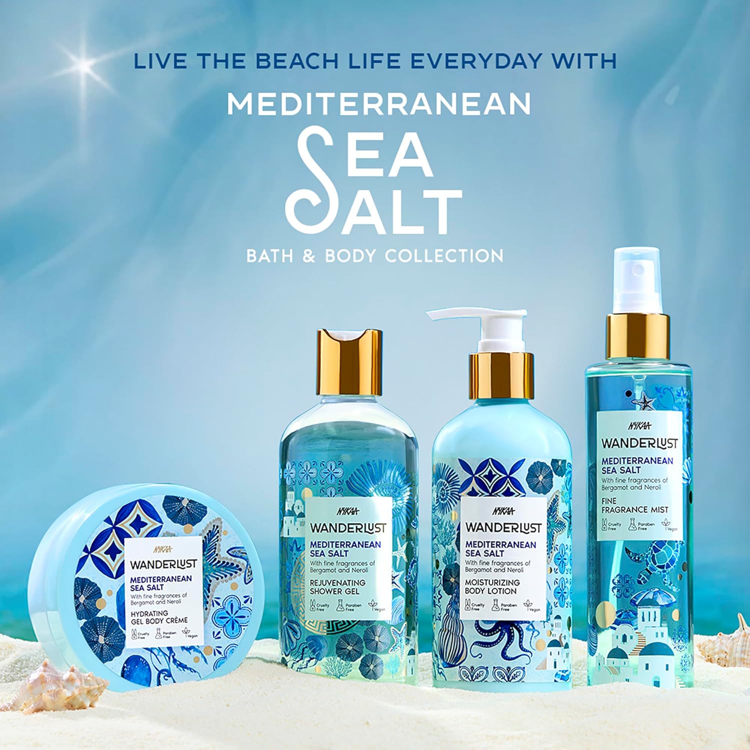 Nykaa Wanderlust Mediterranean Sea Salt Shower Gel, 300 ml|