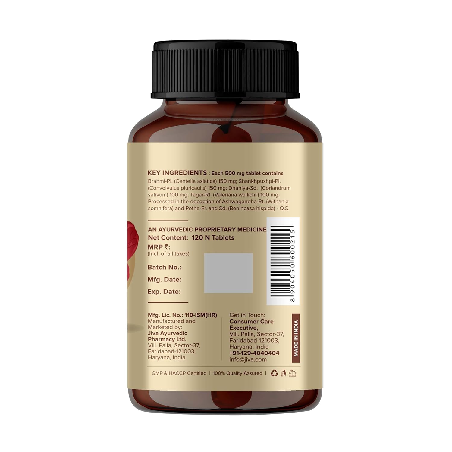 JIva Ayurveda Memorica (120 Tablets) For immune system, Memory, Nervous System