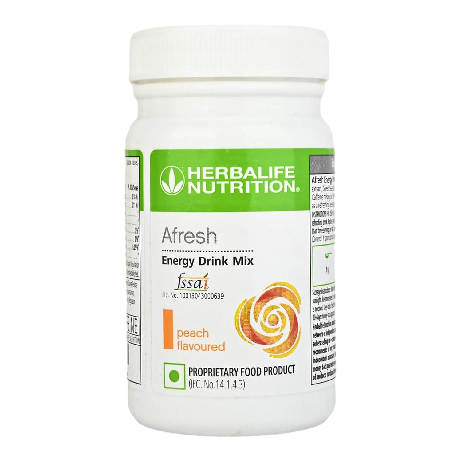 Herbalife Afresh Energy Drink Mix - 50 gm - Peach
