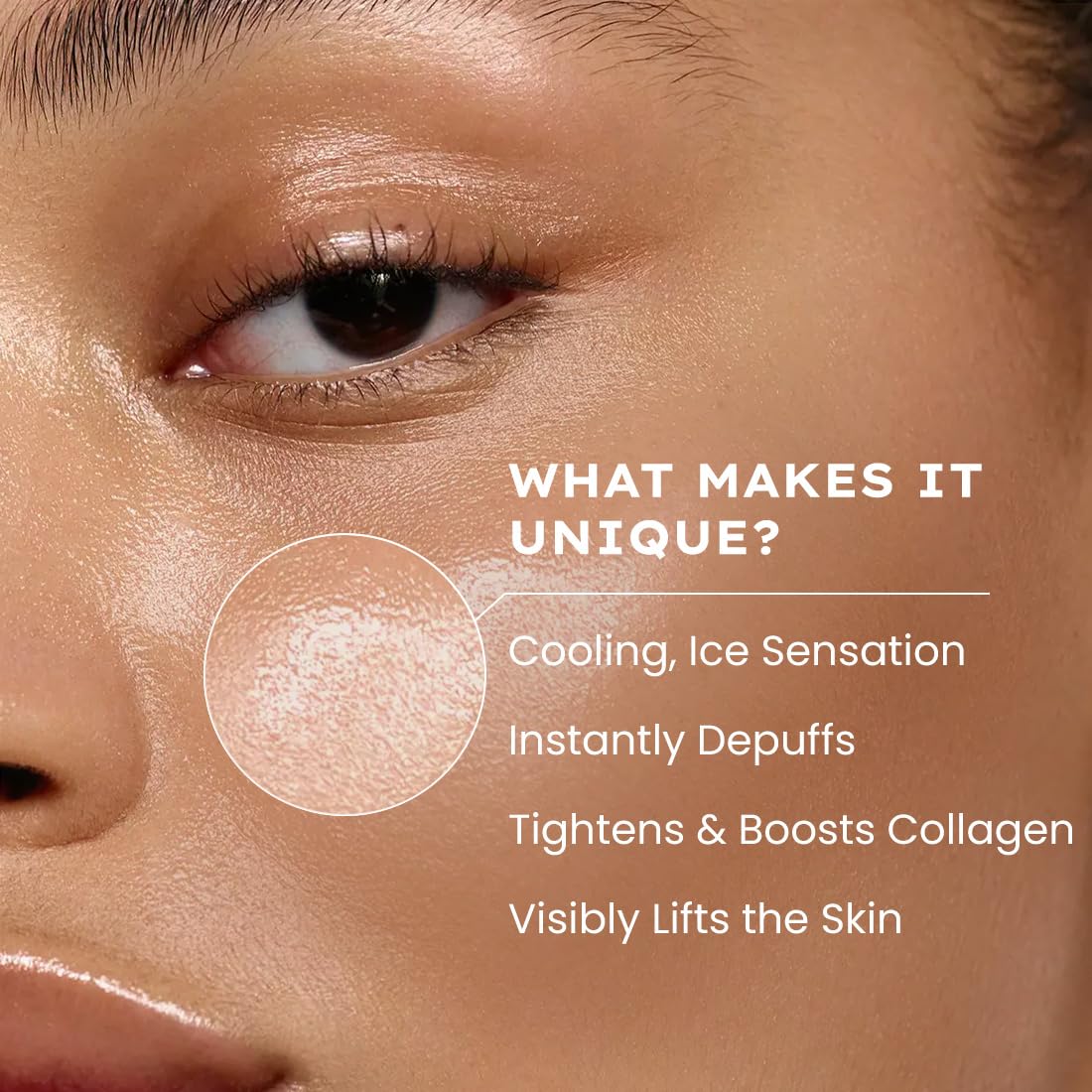 Hyphen Ice Dunk Cooling Face Mask - 31% Cooling Actives, 3% Caffeine - Instant Depuff 50gm