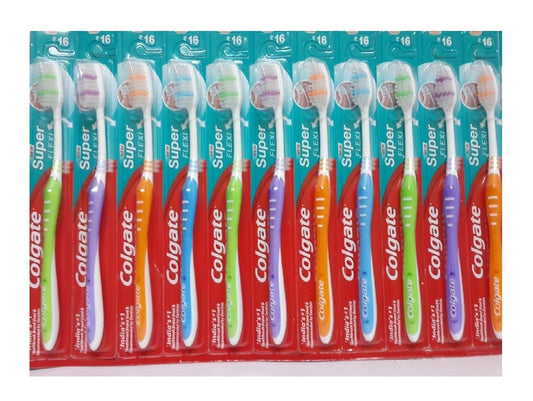 Colgate Super Flexi Toothbrush - Soft (Colour May Vary) | Pack of 12