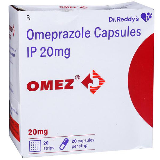 Dr. Reddy’s Labs Omez Capsule 20 Capsule For Treatment of Heartburn, Peptic ulcer disease