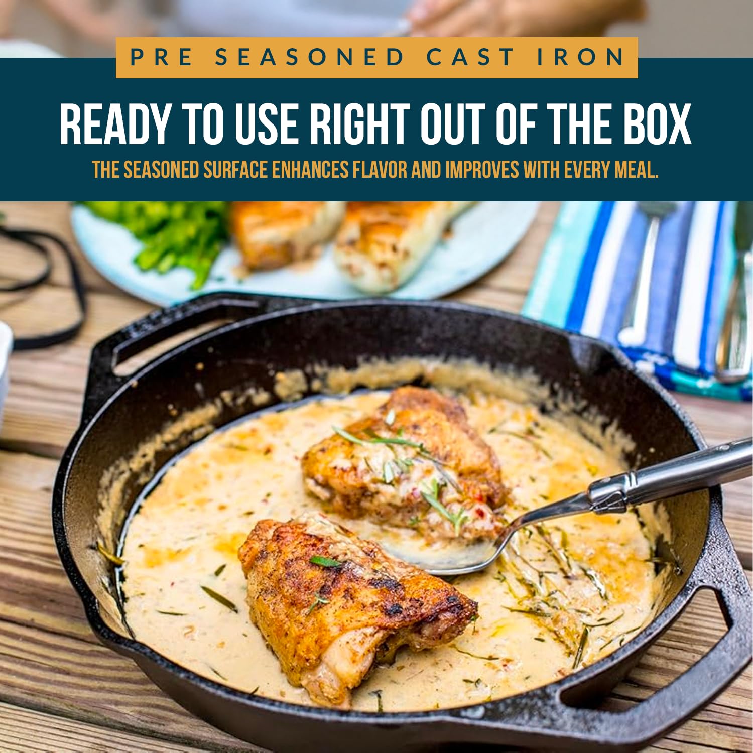 Premium Cast Iron Kadai 9 Inch/25 Cm, Ready to Use Deep Frying Kadhai 2.7 kg, Naturally Nonstick Cast Iron Kadai with 2 Loop Handles, 100% Pure and Toxin-Free kadhai