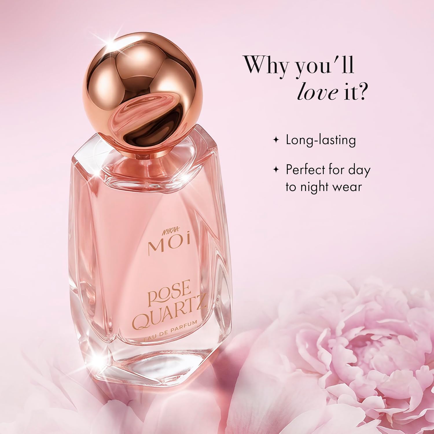 Nykaa Rose Quartz EDP 50ml | Floral Musk Scent for Women |
