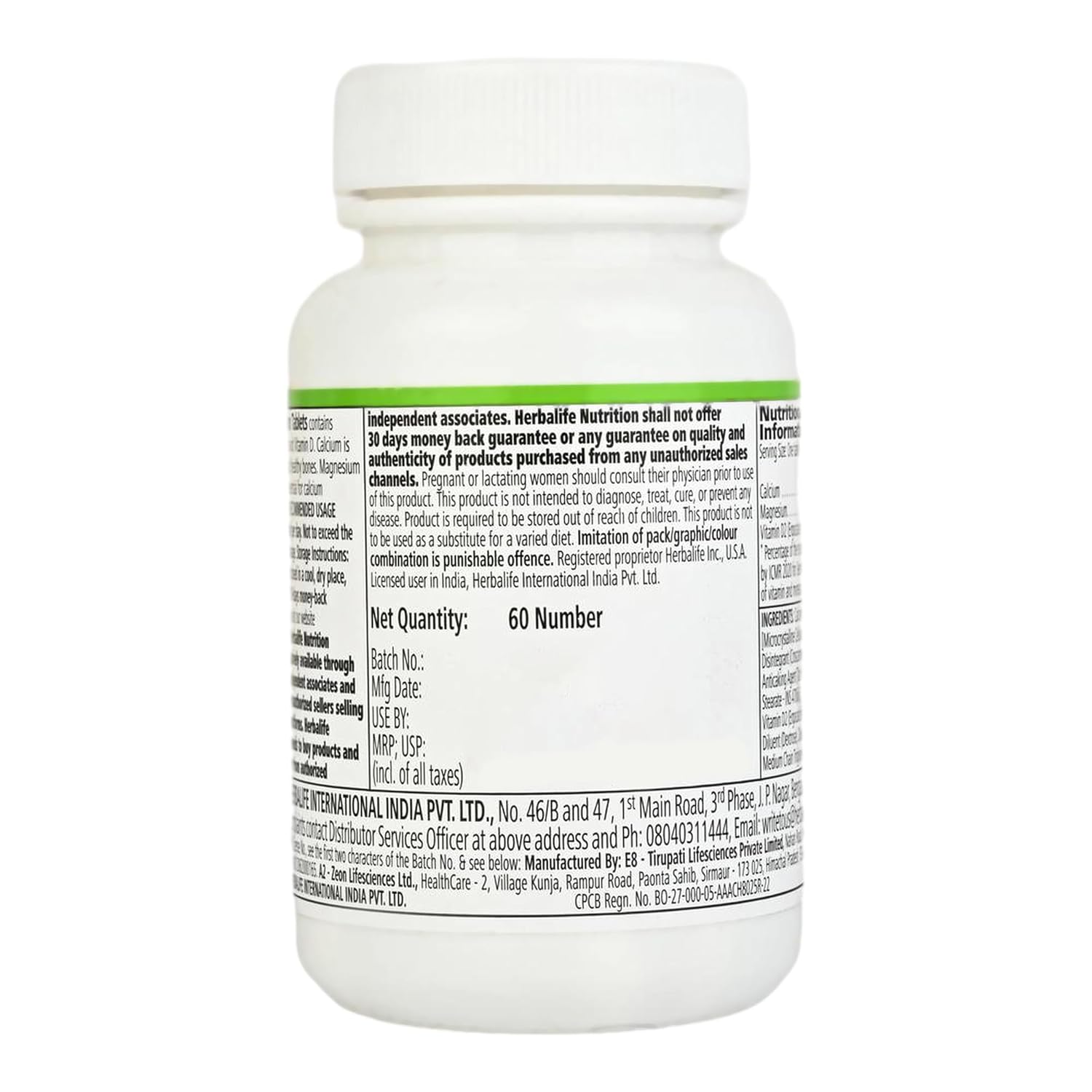 Herbalife Calcium Tablets - 60 tabs