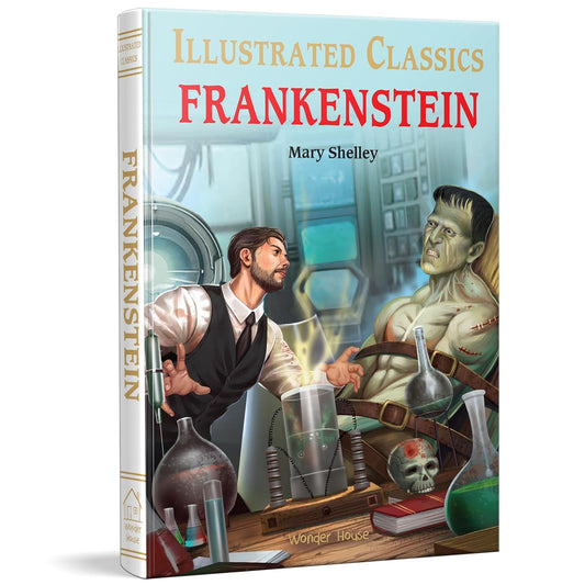 Frankenstein : Illustrated Abridged Children Classics English Novel with Review Questions Hardcover Book