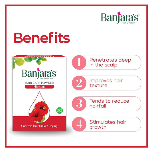 Banjara’s Hair care powder combo (500gm), Hibiscus, Amla, Bhringraj, Shikakai & Methi