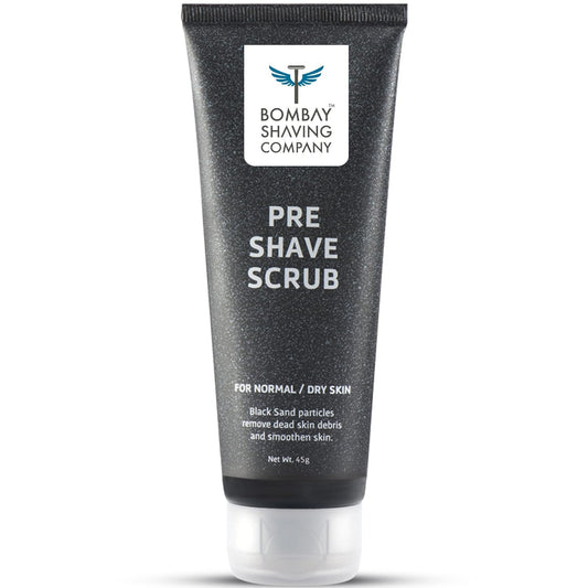 Bombay Shaving Company Pre Shave Scrub – 100 g with Black Sand and Vitamin E for Dead Skin Removal