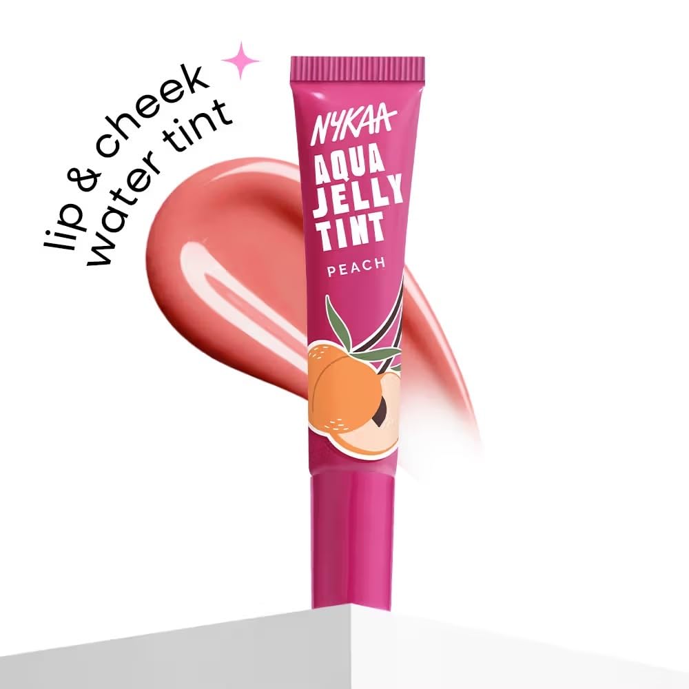 Nykaa Cosmetics Aqua Jelly Lip & Cheek Multi-use Water Tint - Peach (10ml)