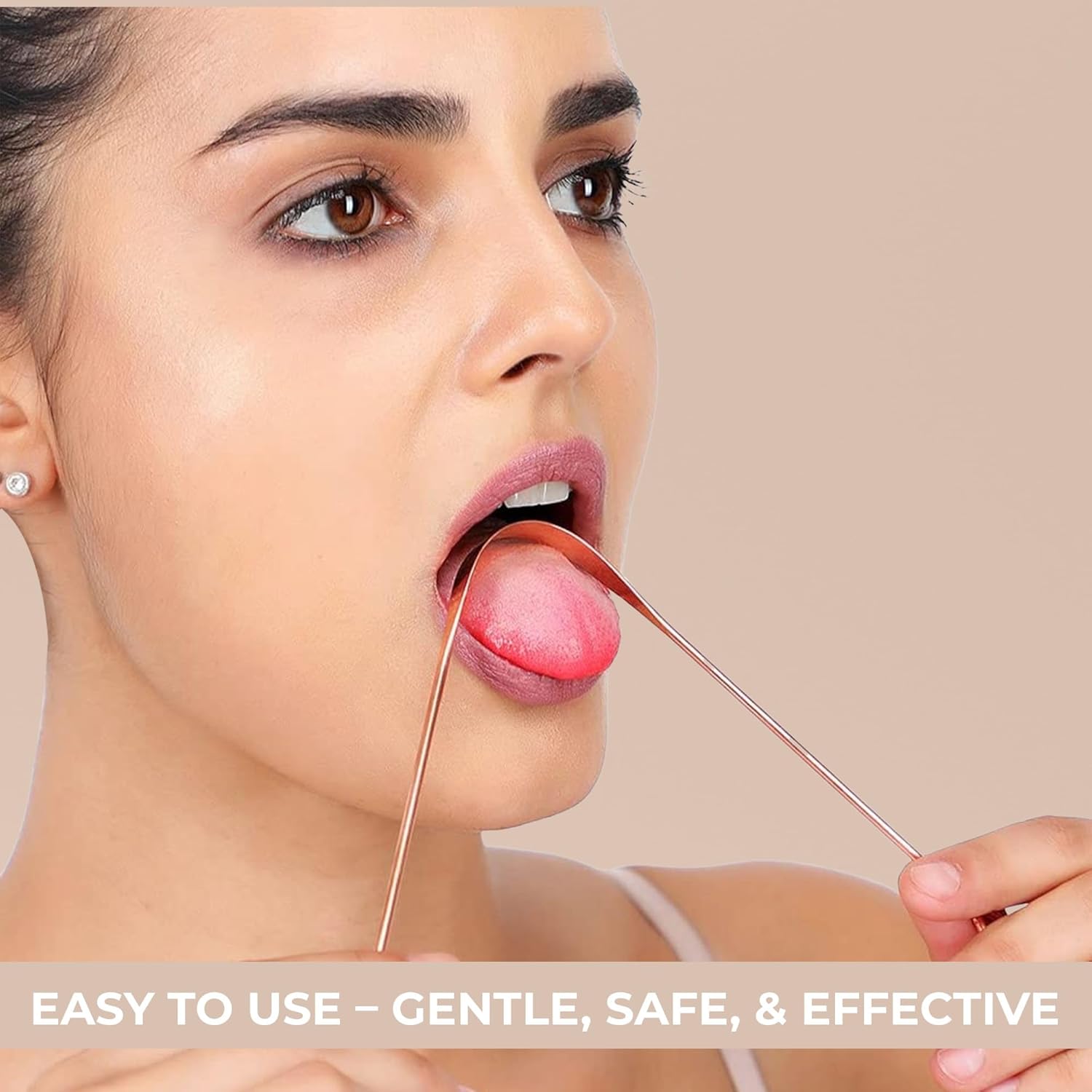 GUBB Copper Tongue Cleaner For Kids and Adults – Pack of 2 For Oral Hygiene and Bad Breath Treatment