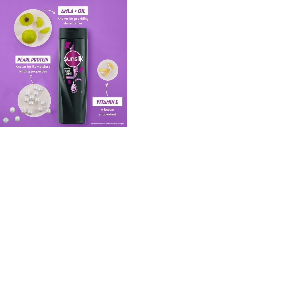 Sunsilk Stunning Black Shine Shampoo - 180 ml