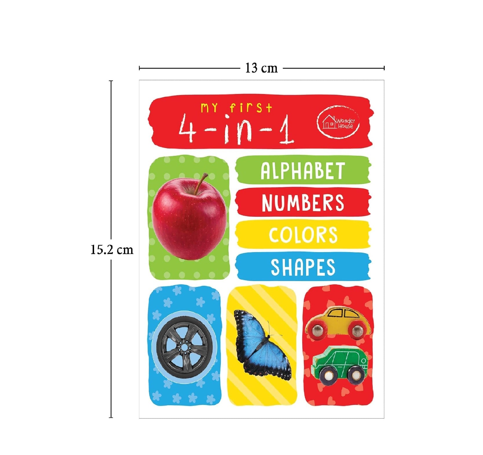 My First 4 in 1: Alphabet, Numbers, Colours, Shapes | Padded Board Book for Kids | Hardcover