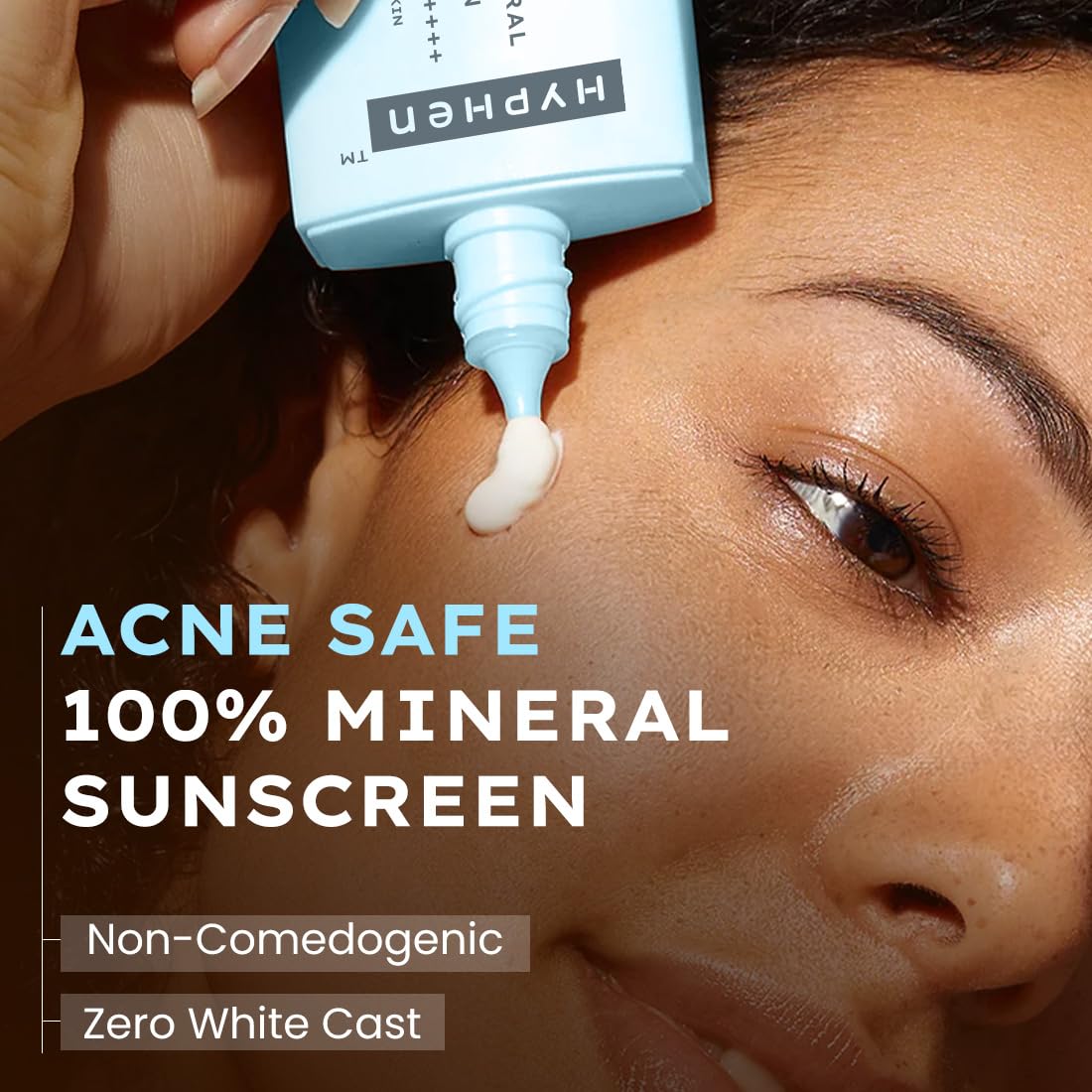 Hyphen Sun Milk 100% Mineral Sunscreen SPF 50 PA++++ 25% Nano Zinc Oxide For Acne Prone, Oily Skin (50ml)