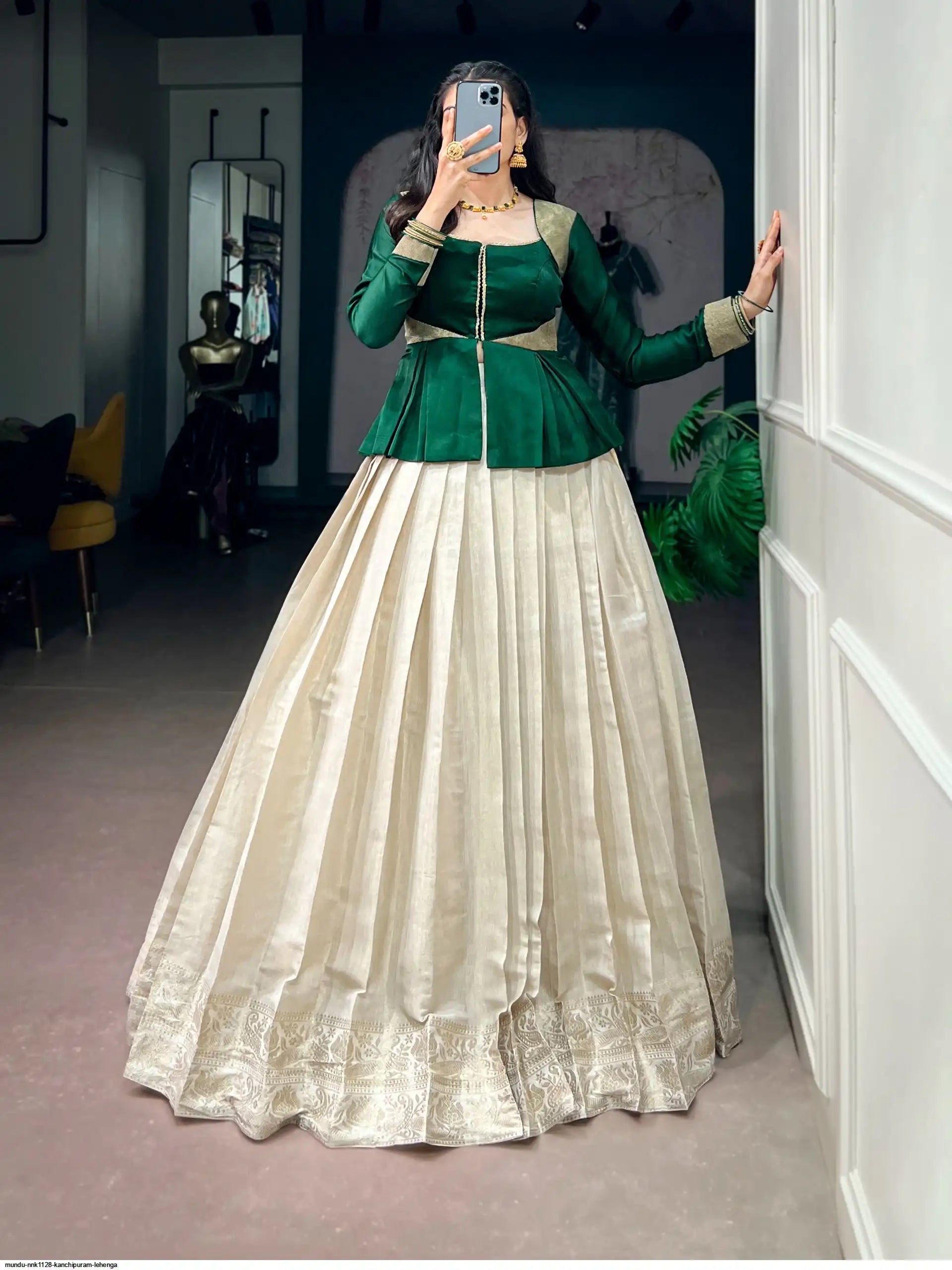 MUNDU NNK1128 KANCHIPURAM LEHENGA
