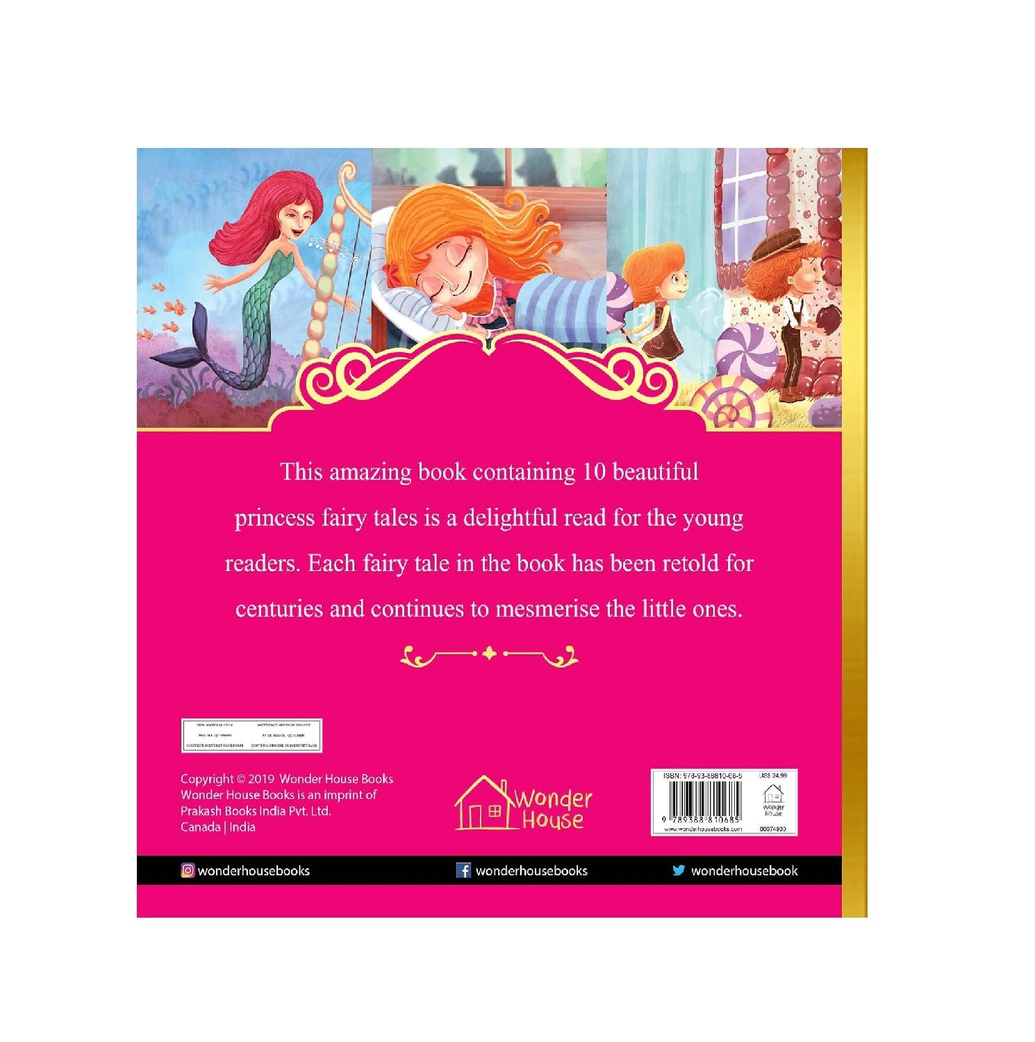 Princess Fairy Tales: Ten Traditional Fairy Tales For Children | Hardcover Book