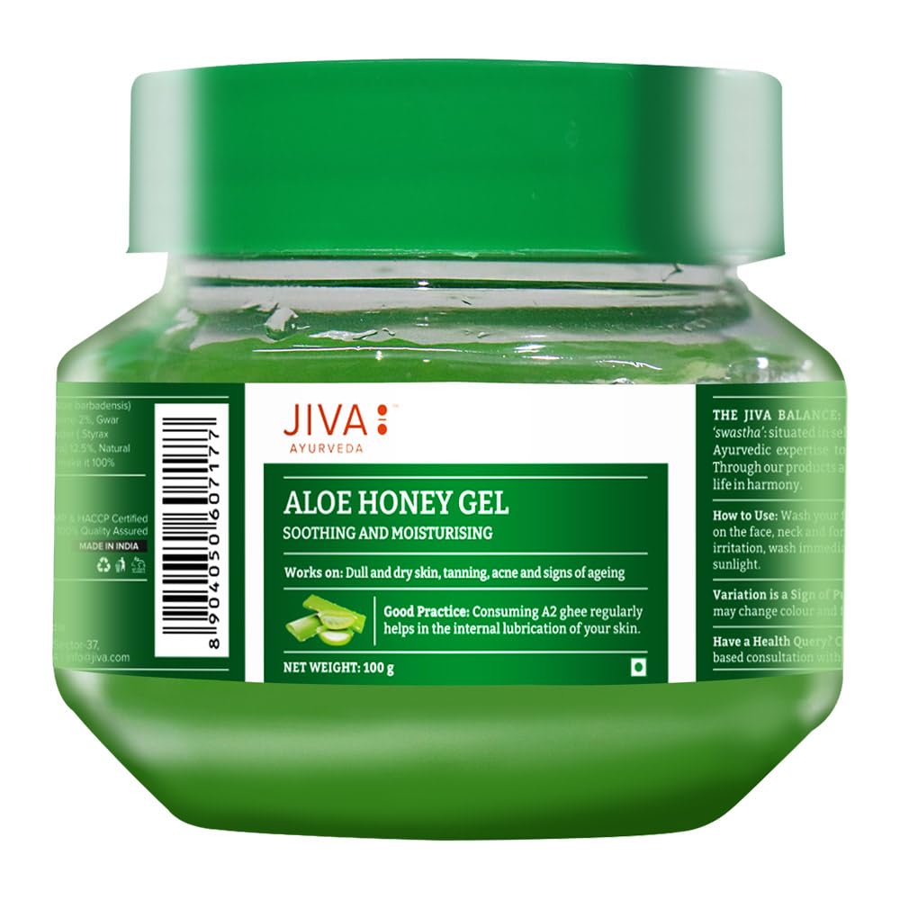Jiva Ayurveda Aloe Honey Gel (100 g) For acne and pimples, sunburnt skin, skin problems