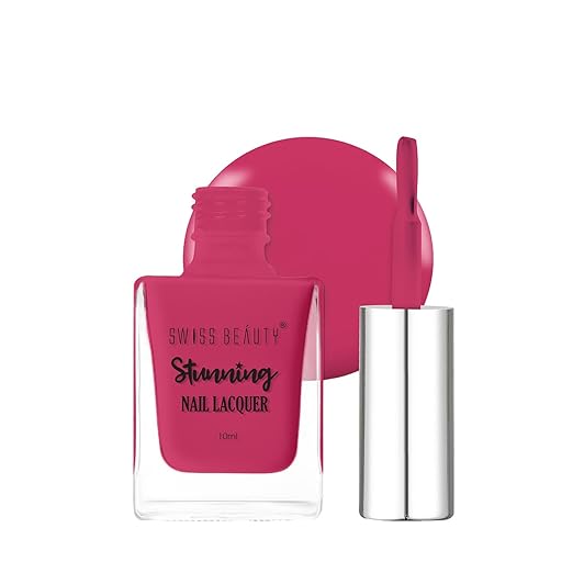 SWISS BEAUTY Stunning Matte Finish Nail Lacquer | Chip Resistant, Quick Drying Nail Paint | Highly Pigmented With High Shine Nail Polish | Shade - Deep Plum, 10ML