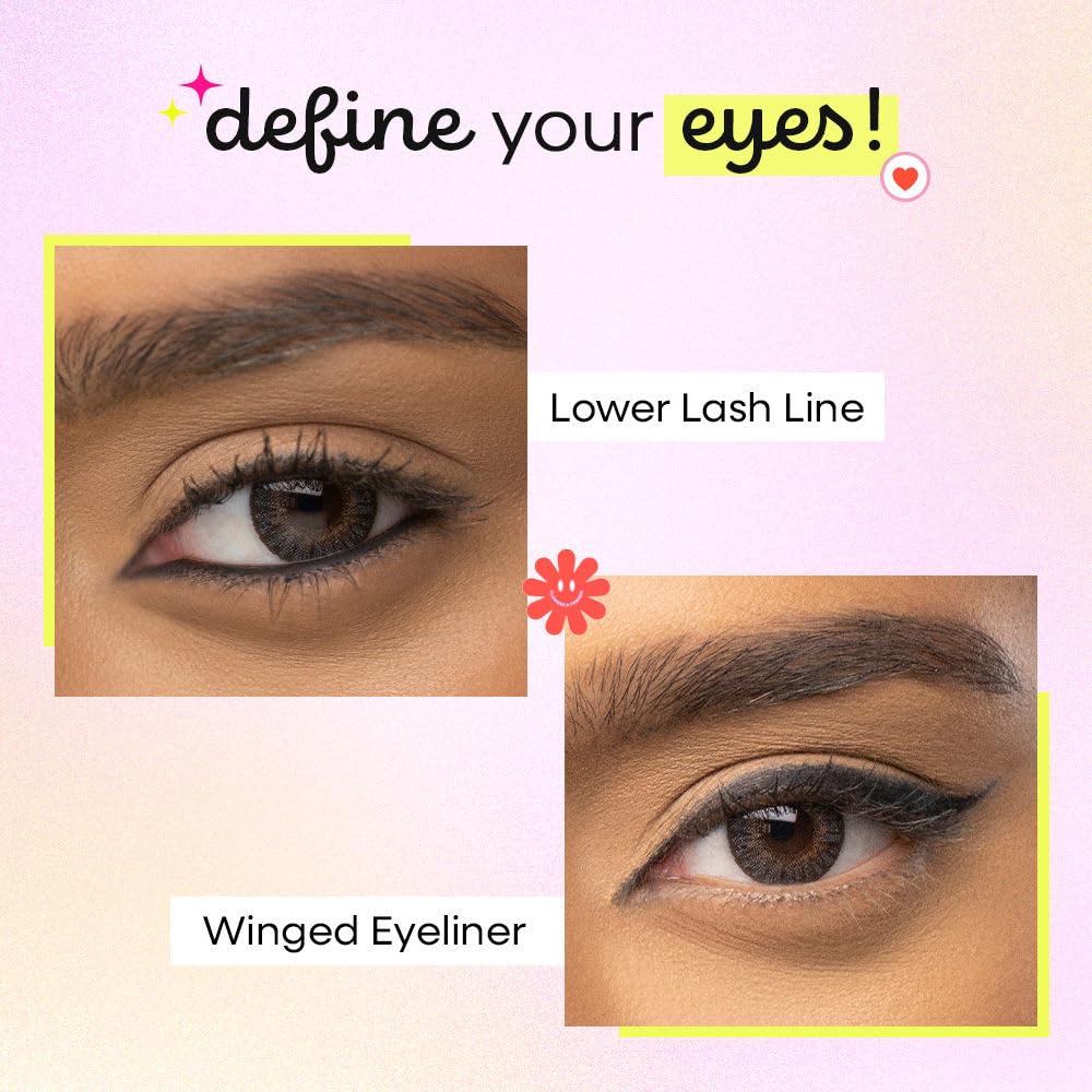 Nykaa Black Magic Kajal Eyeliner, 24Hr Longstay, Waterproof, Smudgeproof, Deep Black, Pack of 2, 0.6g Each