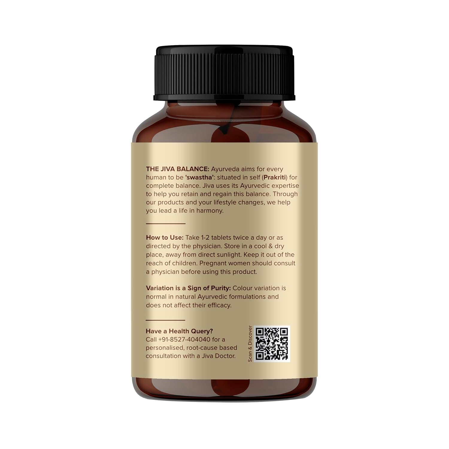Jiva Ayurveda Triphala Ayurvedic (120 Tablets) For bowel movement, eye and hair related problems