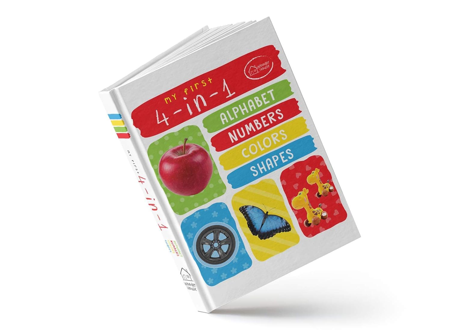 My First 4 in 1: Alphabet, Numbers, Colours, Shapes | Padded Board Book for Kids | Hardcover