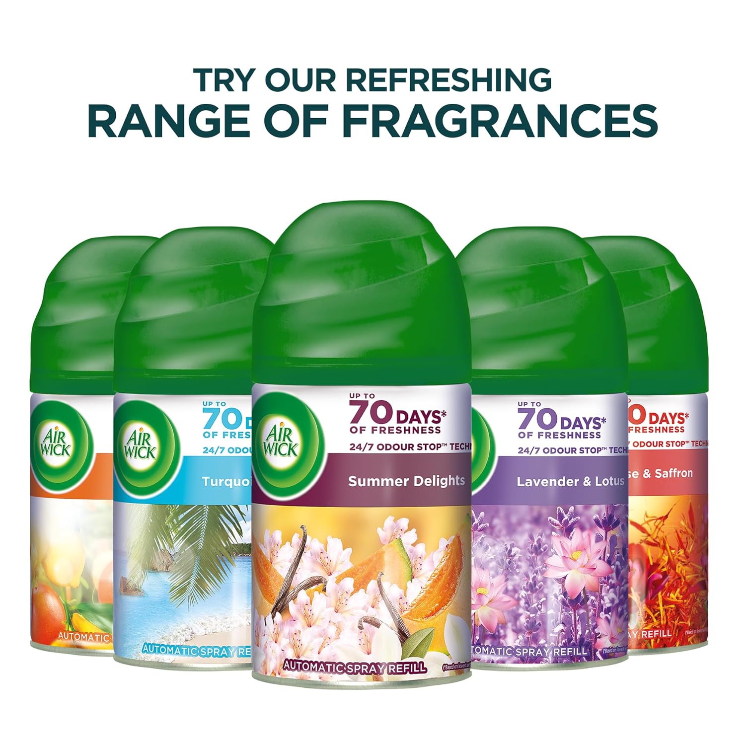 Air Wick 250 ml - Lemon & Orange Blossom, Refill + Automatic Spray| Freshmatic Air Freshener Kit