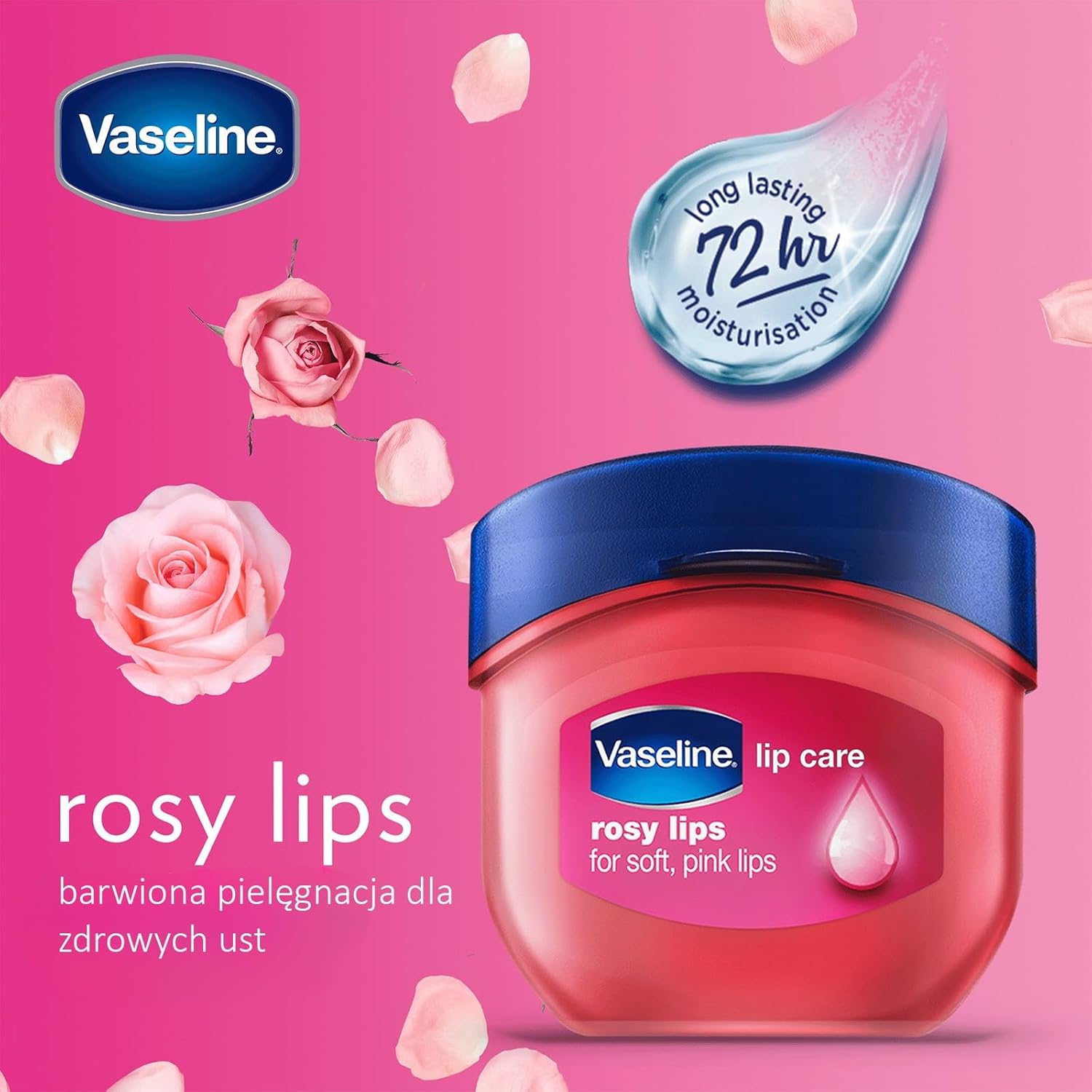 Vaseline Lip Therapy, Rosy Lips, 7G