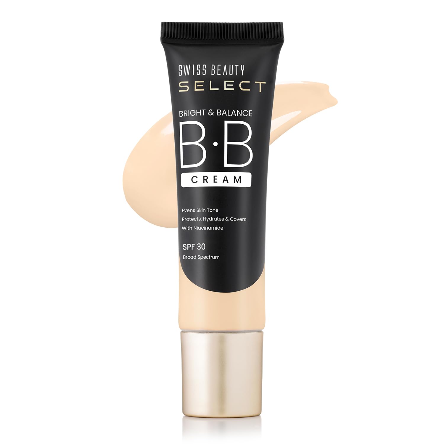 SWISS BEAUTY Select Bright&Balance Multifunctional Luminous Medium Coverage Bb Cream With Spf 30 Protects, Hydrates And Covers Infused With Niacinamide, Wheat Germ Oil Shade-That's Fair, 30G