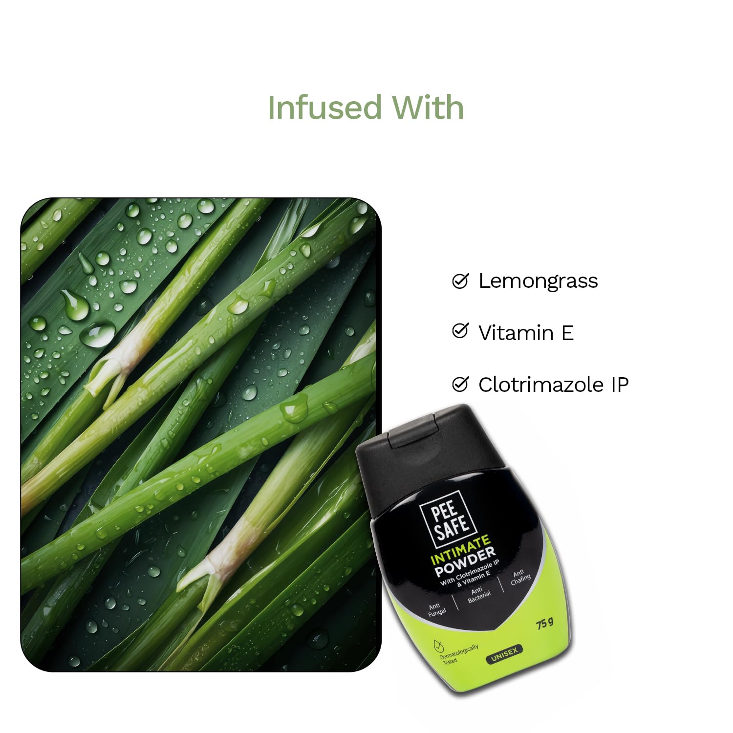 Pee Safe Intimate Powder 75 gm For unwanted moisture from the intimate area, rashes and irritation