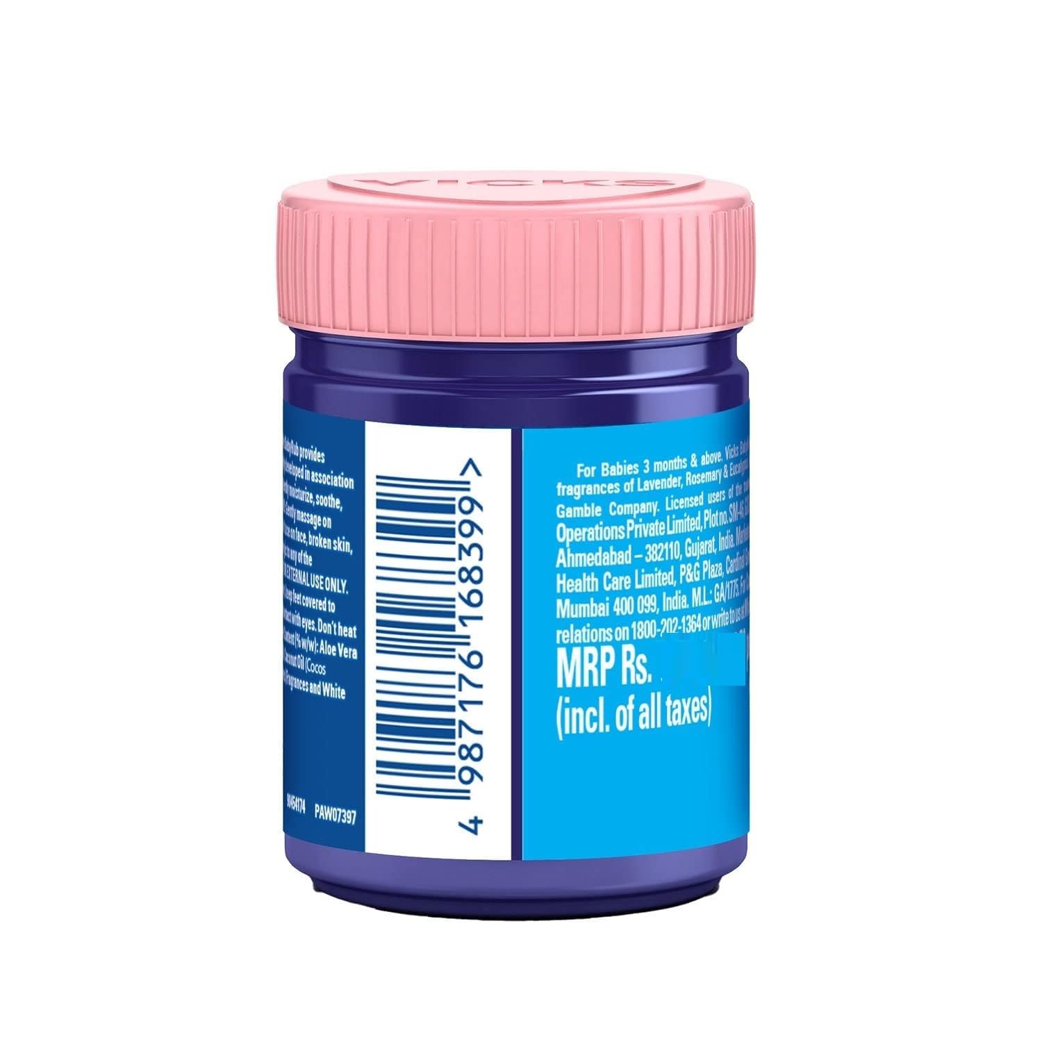 Vicks Babyrub 50ml, Specifically for Babies-Moisturize, Soothe and Relax Your Baby