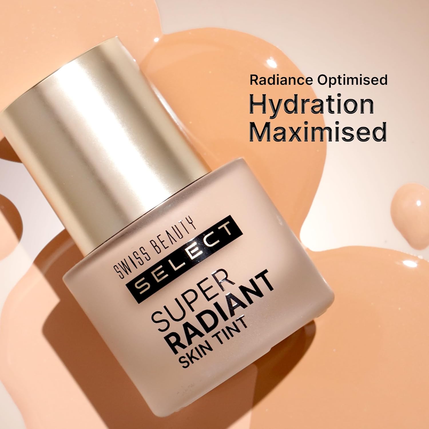Swiss Beauty Select Super Radiant Hydrating Skin Tint | With Hyaluronic acid | Provides Natural, Dewy Glow | Shade- Creamy Glow, 30gm