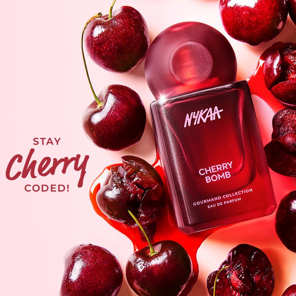 Nykaa Cherry Bomb EDP 50ml | | Long-Lasting Scent for Daily Wear | Smoky Cherry, Raspberry Gourmand Fragrance | Fruity Perfume for Women | Everyday Scent | Best Gift for Her